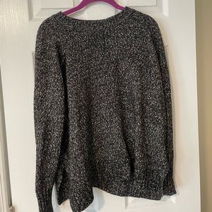 EUC LOFT size L black/gray marble sweater